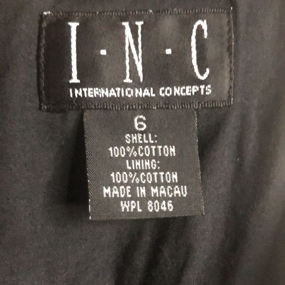 INC black and white polka dot  fit and flare dress - Picture 7 of 12